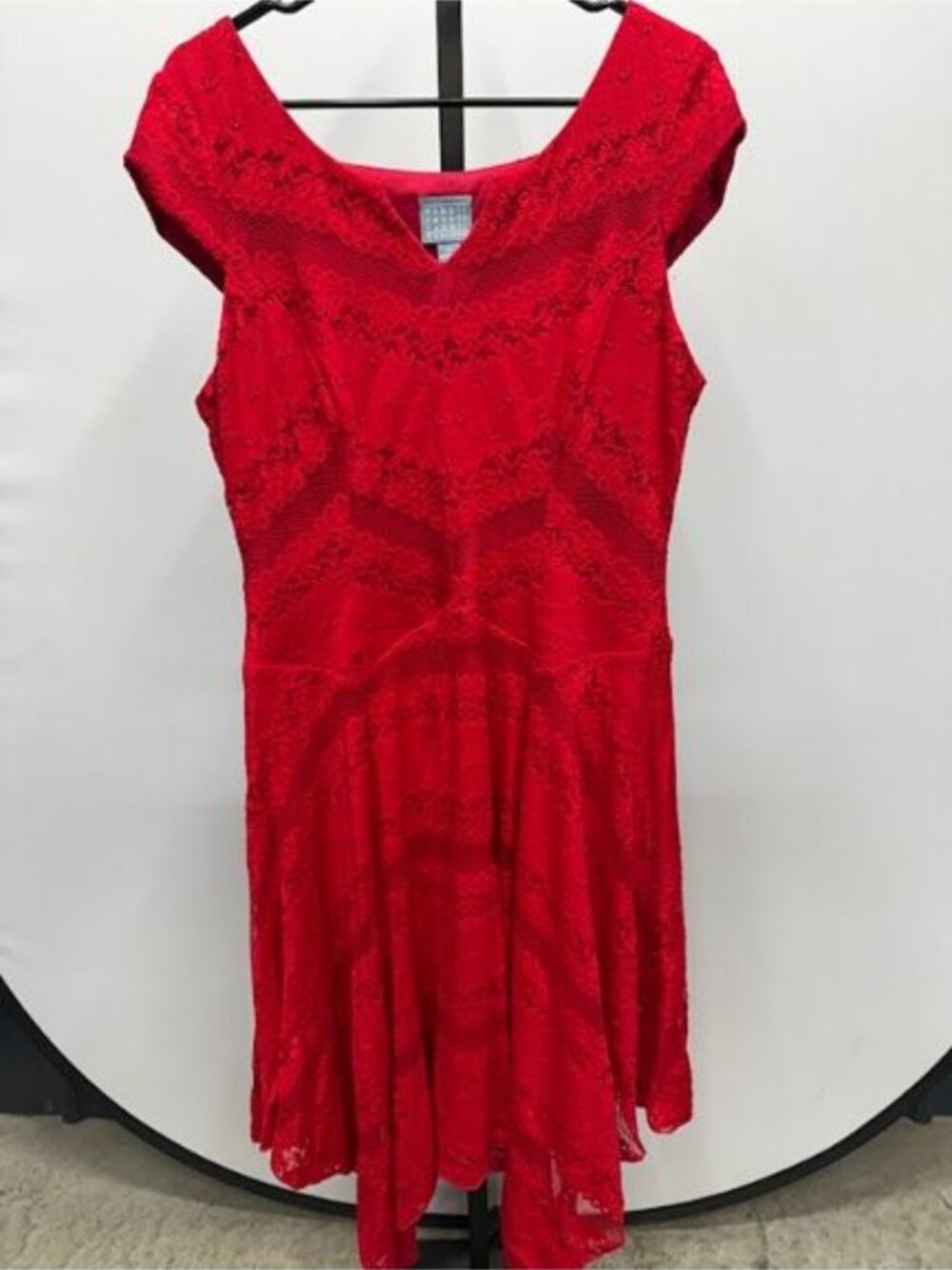 Rabbit Rabbit Rabbit Red Lace Cap Sleeve Dress